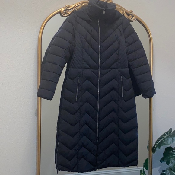 BERNARDO Chevron Quilted Maxi Coat Size L - Picture 2 of 8